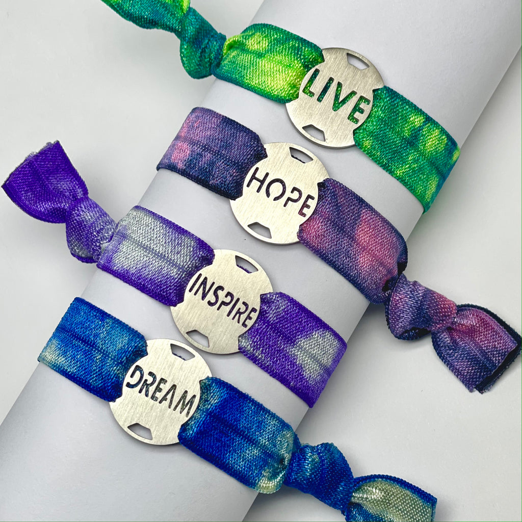 Tie Dye INSPIRATIONAL Stretchy Bracelet