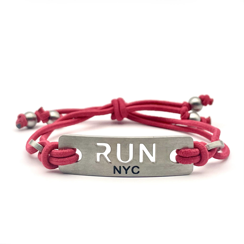 RUN NYC - Run New York City Adjustable Stretch Bracelet Pink or Black