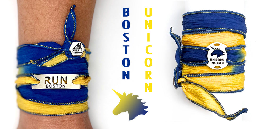 boston marathon bracelet, unicorn inspired bracelet for running marathon or marathon training boston