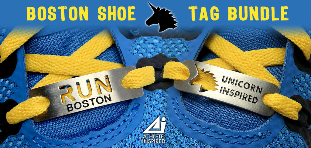 boston marathon shoe tag, unicorn inspired shoe charm for running marathon or marathon training boston
