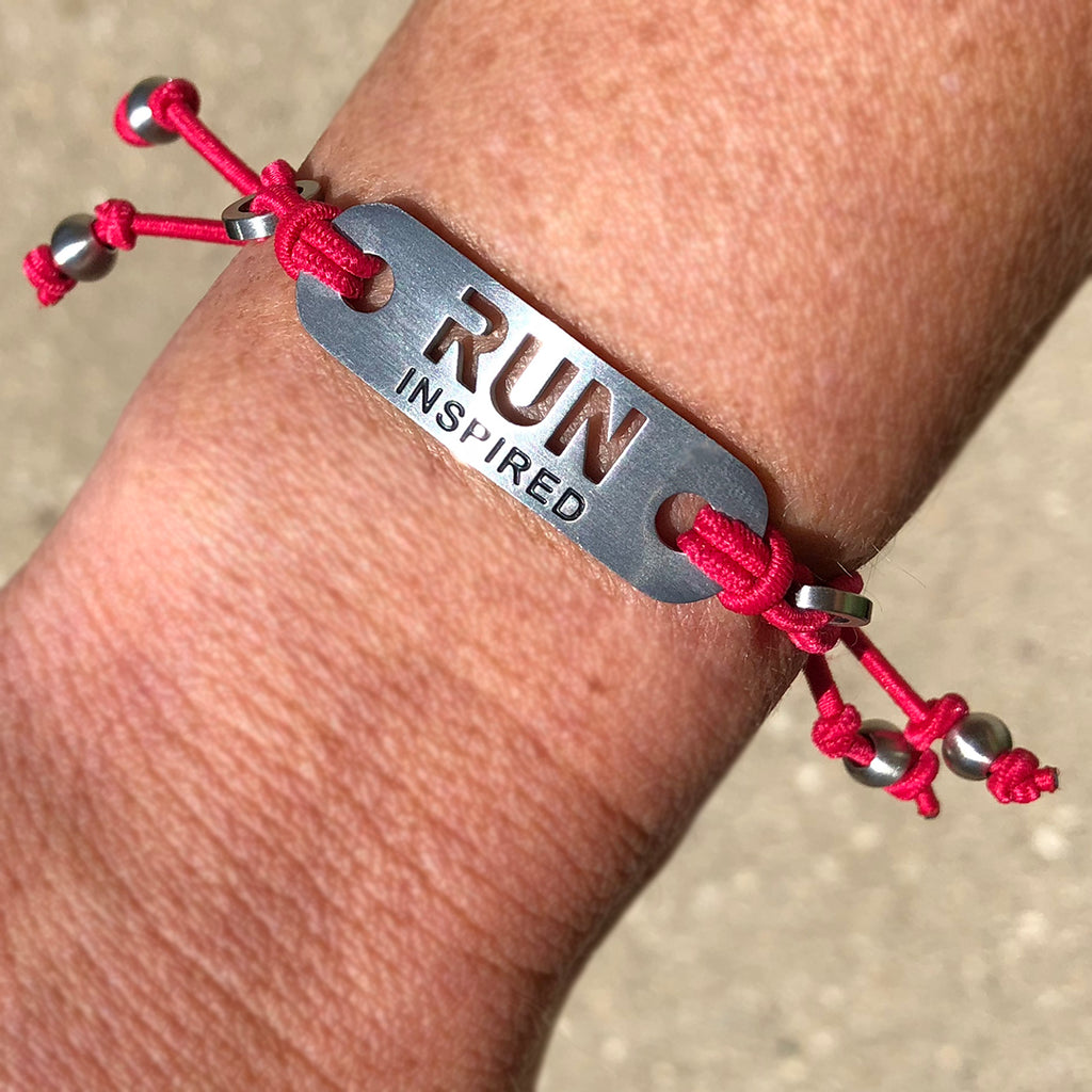 RUN INSPIRED Adjustable Stretch Bracelet - ATHLETE INSPIRED - running bracelet, running jewelry