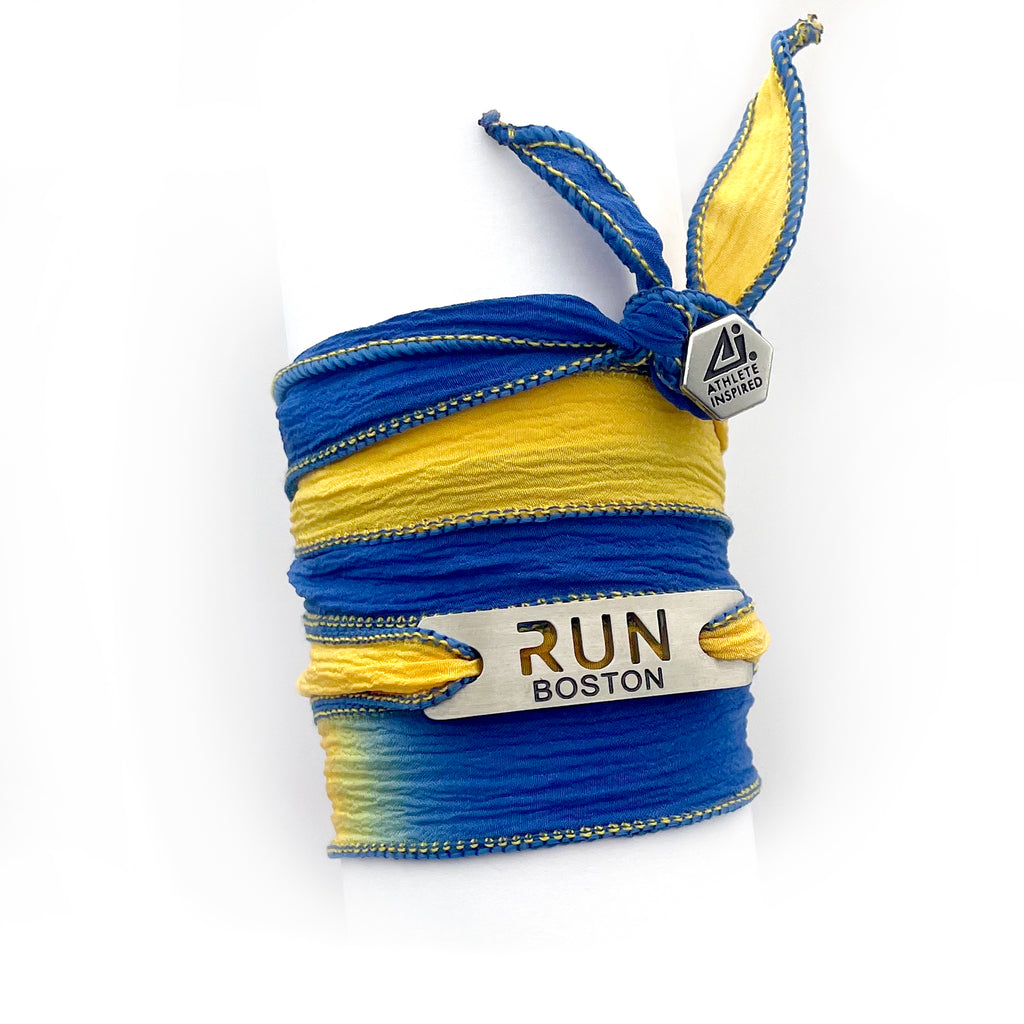 ATHLETE INSPIRED - RUN BOSTON, Unicorn Inspired Wrap Adjustable Bracelet, Run Boston Bracelet, Boston Marathon Gift, Race Gift