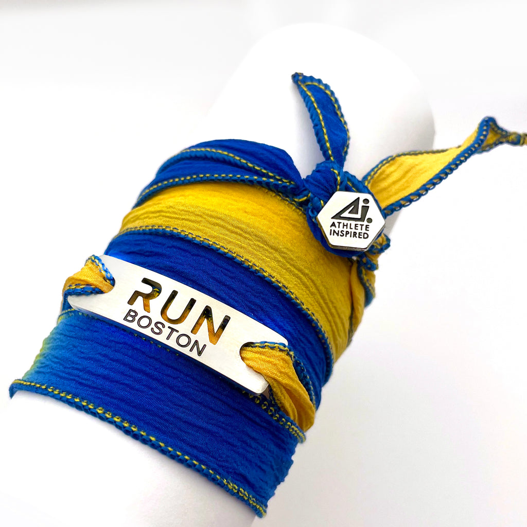 ATHLETE INSPIRED - RUN BOSTON, Unicorn Inspired Wrap Adjustable Bracelet, Run Boston Bracelet, Boston Marathon Gift, Race Gift