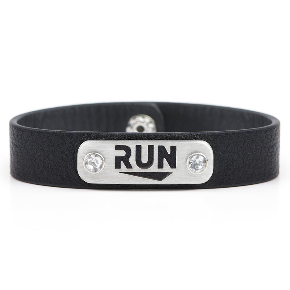 RUN w/Bling Running Bracelet Wristband - ATHLETE INSPIRED - Running jewelry