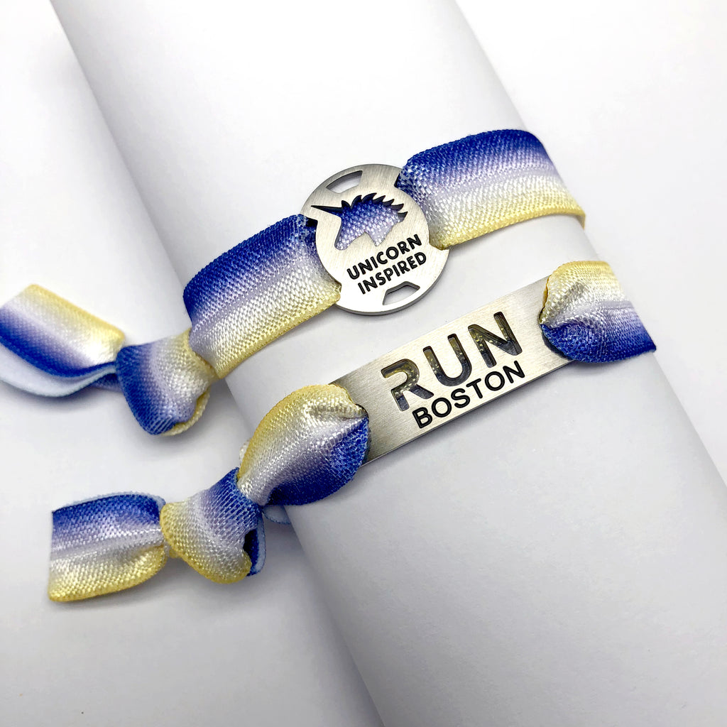 ATHLETE INSPIRED - RUN BOSTON, Unicorn Inspired Bracelet, Run Boston Bracelet, Boston Marathon Gift, Race Gift