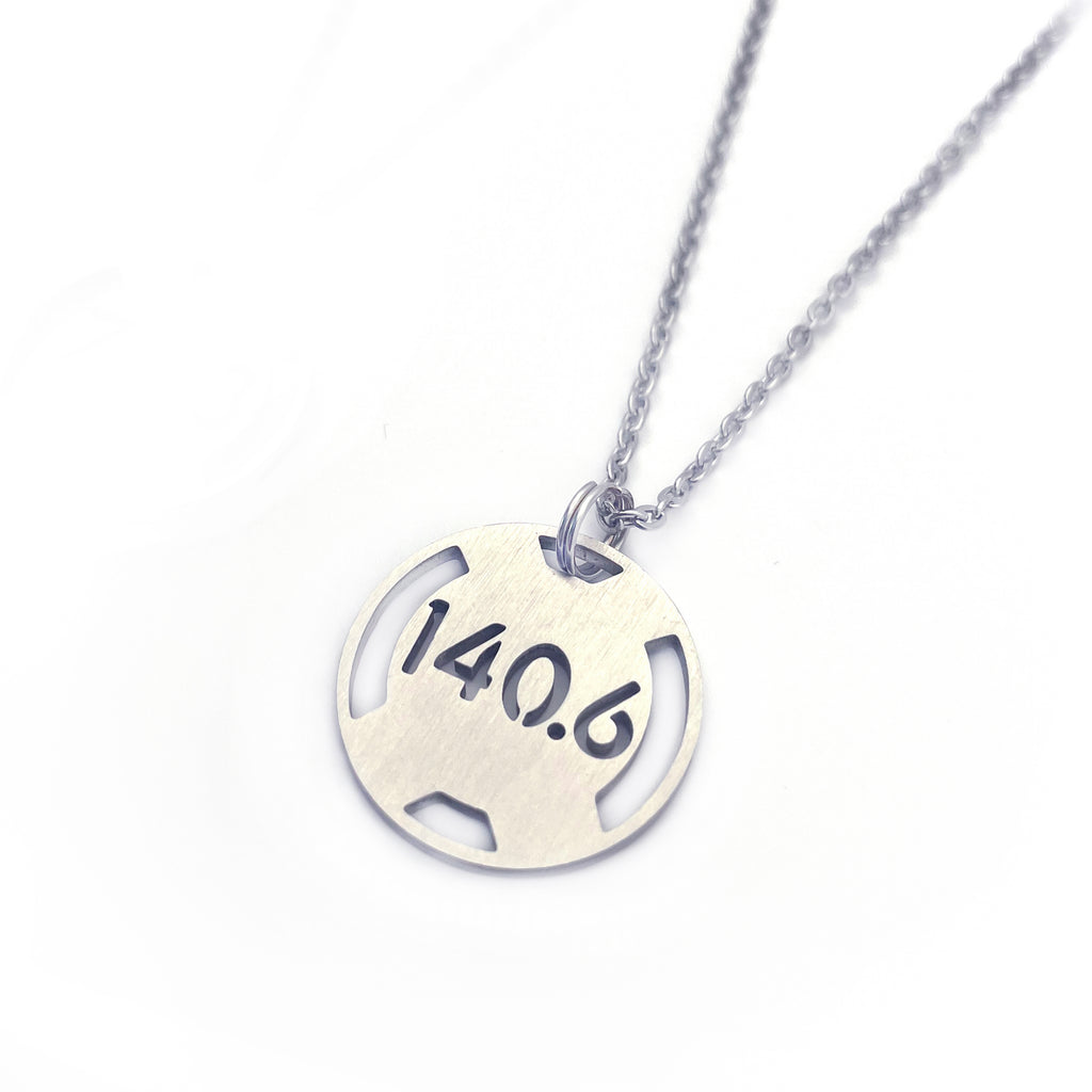 140.6 Triathlon Necklace - Cut Out Stainless Steel