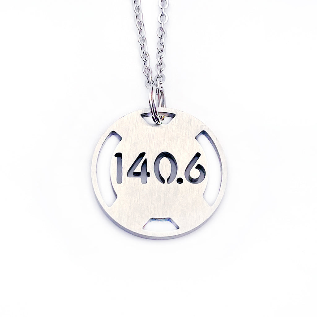 140.6 Triathlon Necklace - Cut Out Stainless Steel