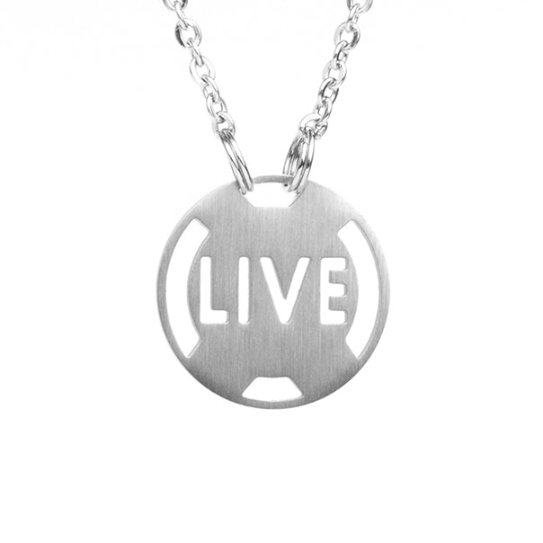 LIVE Stainless Steel Inspirational Necklace - ATHLETE INSPIRED Inspirational Jewelry