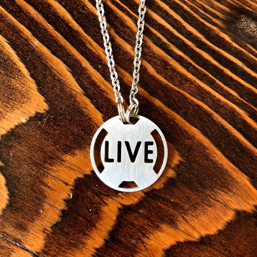 LIVE Stainless Steel Inspirational Necklace - ATHLETE INSPIRED Inspirational Jewelry