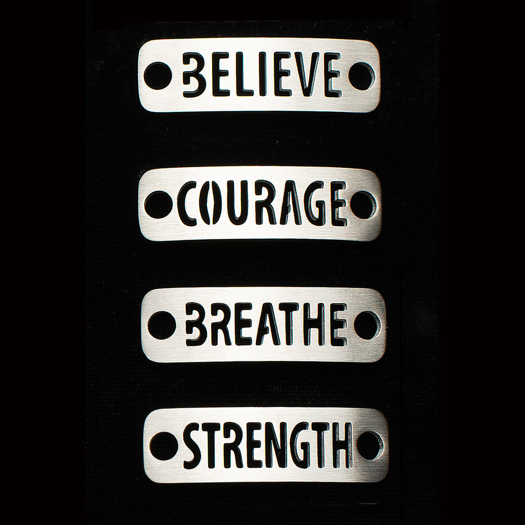 BELIEVE-COURAGE-BREATHE-STRENGTH Shoe Tag