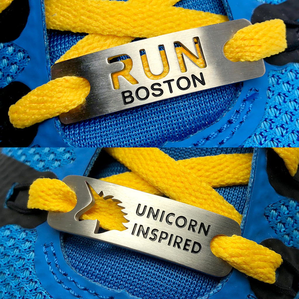 boston marathon shoe tag, unicorn inspired shoe charm for running marathon or marathon training boston