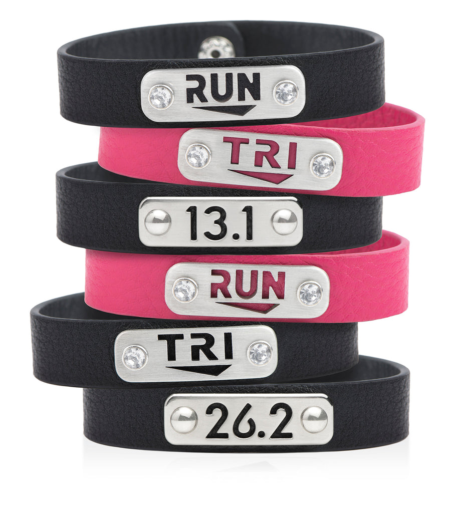 TRI triathlon bracelet wristband - ATHLETE INSPIRED - triathlon jewelry, tri jewelry